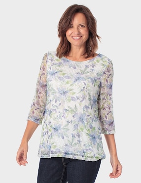 Blusa Punt Roma manga 3/4 para mujer