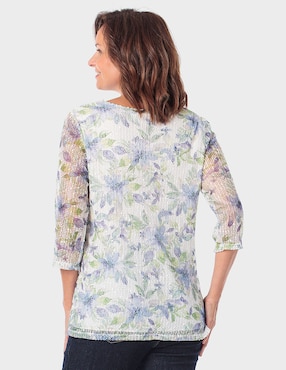 Blusa Punt Roma manga 3/4 para mujer