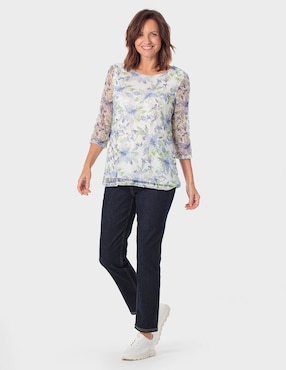 Blusa Punt Roma manga 3/4 para mujer