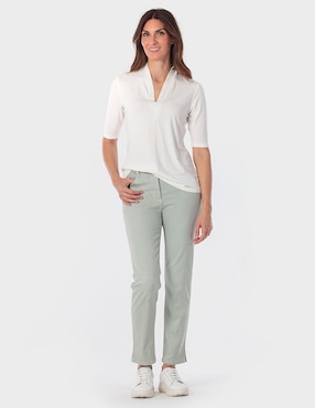 Pantalón capri Punt Roma slim para mujer