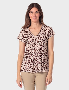 Blusa Punt Roma manga corta para mujer