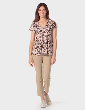 Blusa Punt Roma manga corta para mujer