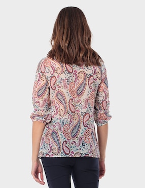 Blusa Punt Roma manga al codo para mujer