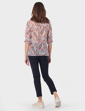 Blusa Punt Roma manga al codo para mujer