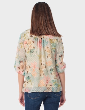 Blusa Punt Roma manga 3/4 para mujer
