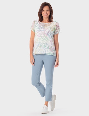 Blusa Punt Roma manga corta para mujer