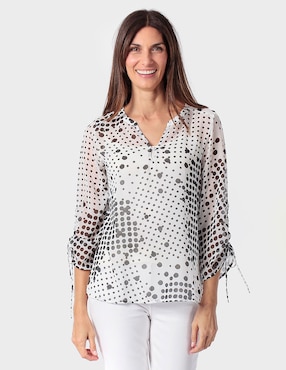 Blusa Punt Roma manga 3/4 para mujer