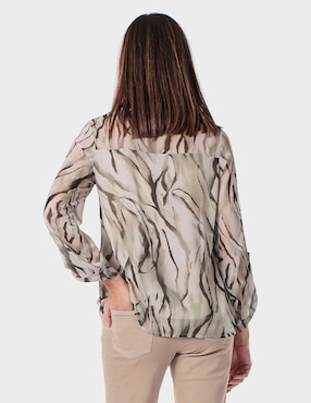 Blusa Punt Roma manga larga para mujer