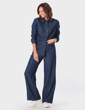 Pantalón coulotte Punt Roma amplio para mujer