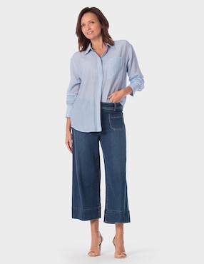 Blusa Punt Roma manga larga para mujer