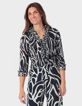 Blusa Punt Roma manga 3/4 para mujer