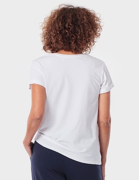 Playera manga corta Punt Roma cuello redondo para mujer