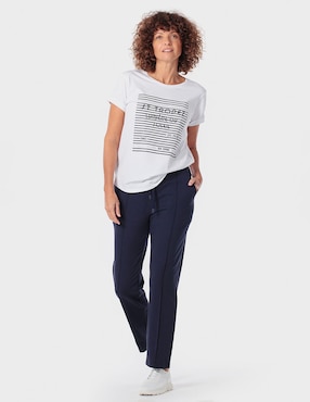 Pants regular Punt Roma con agujeta para mujer