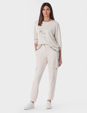 Playera manga 3/4 Punt Roma cuello redondo para mujer
