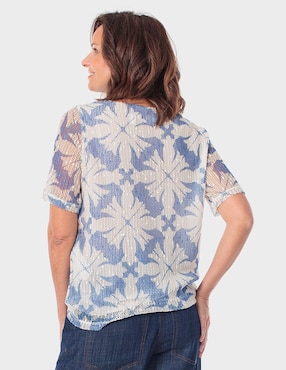 Playera manga corta Punt Roma cuello redondo para mujer