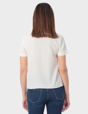 Playera manga corta Punt Roma cuello redondo para mujer