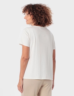 Playera manga corta Punt Roma cuello redondo para mujer