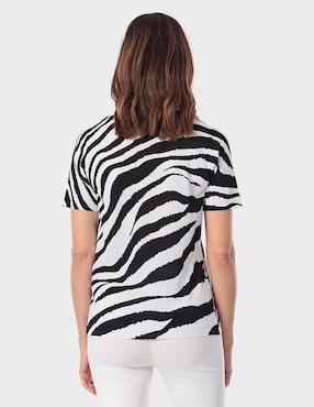 Playera manga corta Punt Roma cuello redondo para mujer