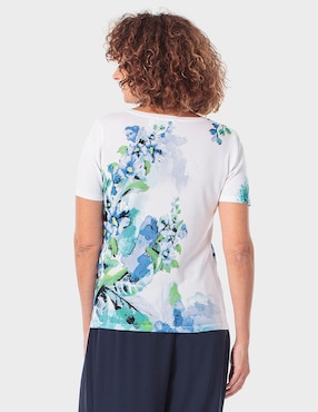Playera manga corta Punt Roma cuello redondo para mujer