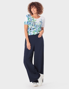 Playera manga corta Punt Roma cuello redondo para mujer