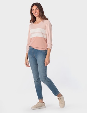 Suéter Punt Roma cuello redondo para mujer