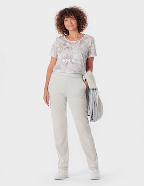 Playera manga corta Punt Roma cuello redondo para mujer