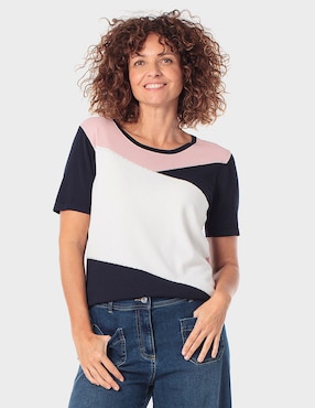 Suéter Punt Roma cuello redondo para mujer