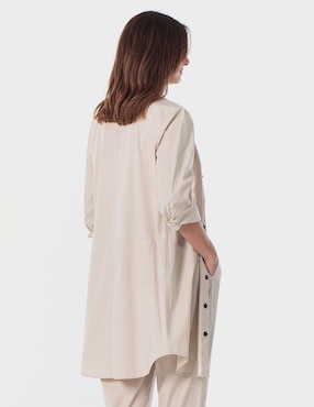 Blusa camisera Punt Roma manga 3/4 para mujer