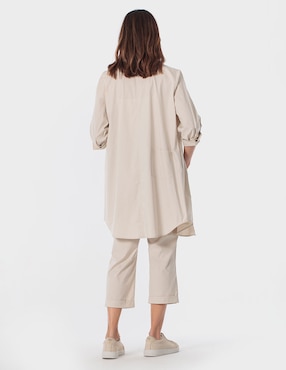 Blusa camisera Punt Roma manga 3/4 para mujer
