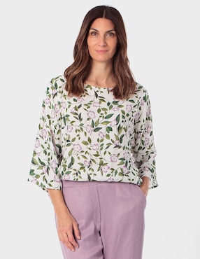 Blusa Punt Roma manga 3/4 para mujer
