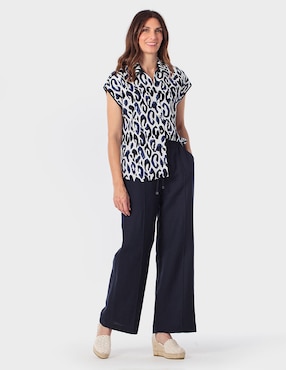 Blusa Punt Roma manga corta para mujer