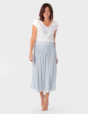 Playera manga corta Punt Roma cuello redondo para mujer