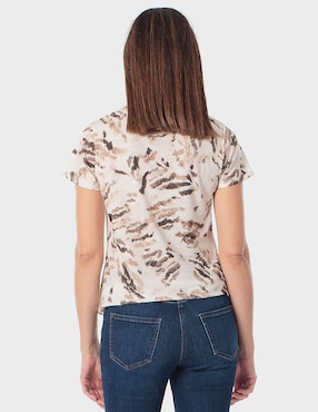 Playera manga corta Punt Roma cuello redondo para mujer