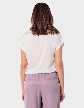 Blusa Punt Roma manga corta para mujer