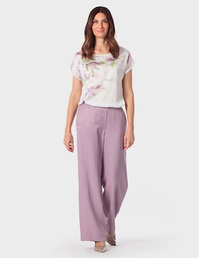 Blusa Punt Roma manga corta para mujer