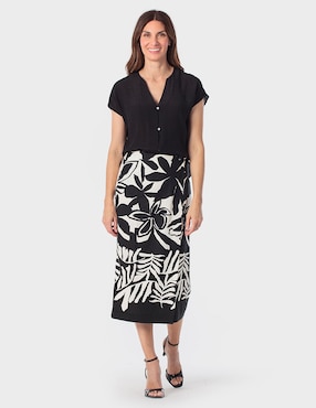 Blusa Punt Roma manga corta para mujer