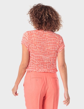 Blusa Punt Roma manga corta para mujer