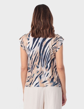 Blusa Punt Roma manga corta para mujer