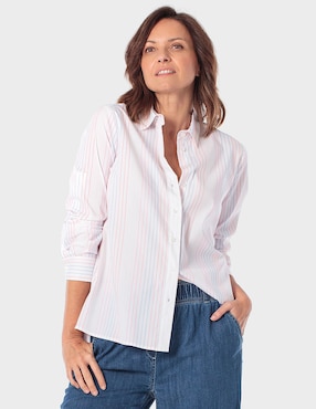 Blusa Punt Roma manga larga para mujer