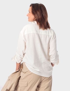 Blusa Punt Roma manga larga para mujer