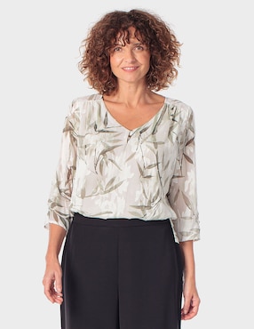 Blusa Punt Roma manga 3/4 para mujer