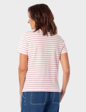 Playera manga corta Punt Roma cuello redondo para mujer