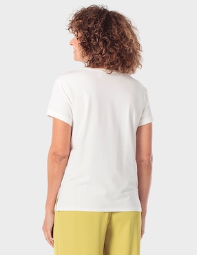 Playera manga corta Punt Roma cuello redondo para mujer