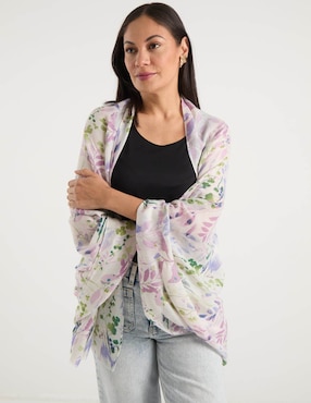 Pashmina Punt Roma con estampado floral para mujer