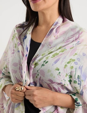 Pashmina Punt Roma con estampado floral para mujer