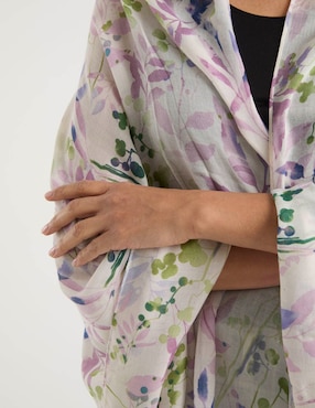 Pashmina Punt Roma con estampado floral para mujer