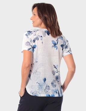 Playera manga corta Punt Roma cuello redondo para mujer