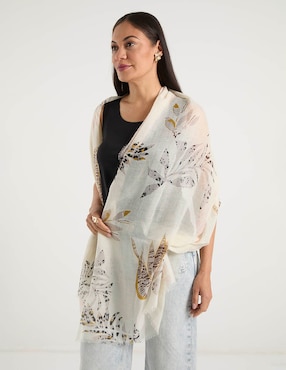 Pashmina Punt Roma con estampado floral para mujer