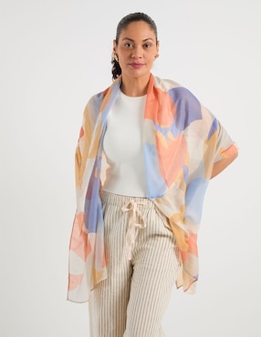 Pashmina Punt Roma con estampado floral para mujer