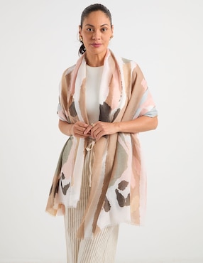Pashmina Punt Romacon estampado abstracto para mujer